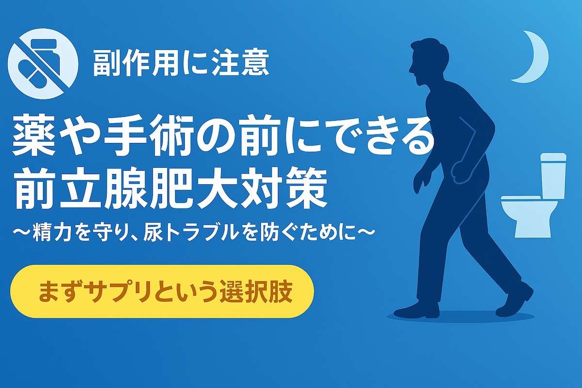 薬や手術の前にできる前立腺肥大対策