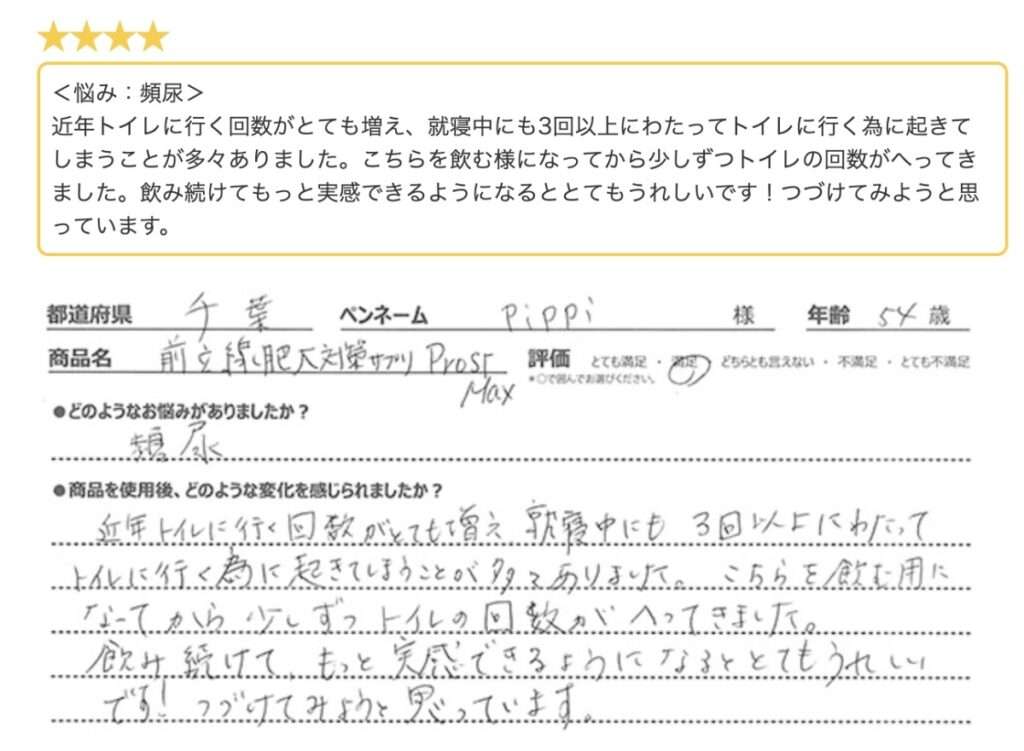 近年トイレに行く回数がとても増えた